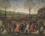 Pietro Vannuci called il Perugino The Combat of Love and Chastity (mk05) oil on canvas
